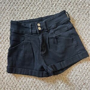 High Waisted Black Women's Shorts